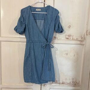 Madewell Denim Blue Wrap Dress